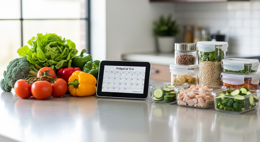 Everblog 13.4 inch FridgeCal Smart Family Calendar mounted on refrigerator